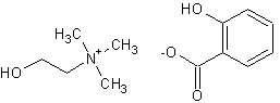 Image of molecular structure representing Choline salicylate