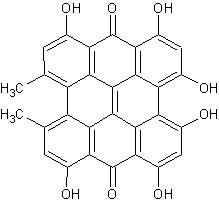 Image de la structure moléculaire représentant Hypéricine