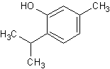 Image de la structure moléculaire représentant Thymol
