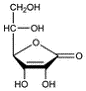 Image of molecular structure representing Ascorbic acid
