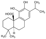 Image of molecular structure representing Carnosic acid