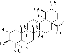 Image of molecular structure representing Corosolic acid
