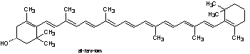 Image of molecular structure representing Cryptoxanthin