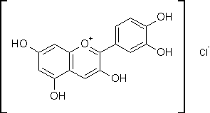 Image of molecular structure representing Cyanidin chloride