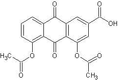 Image of molecular structure representing Diacerein