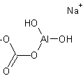 Image of molecular structure representing Dihydroxyaluminum sodium carbonate