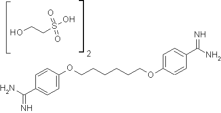Image of molecular structure representing Hexamidine diisethionate