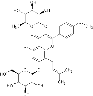 Image of molecular structure representing Icariin