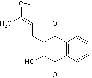 Image of molecular structure representing Lapachol