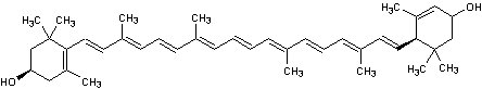 Image de la structure moléculaire représentant Lutéine