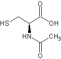 Image of molecular structure representing N-Acetyl-L-cysteine