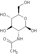 Image of molecular structure representing N-Acetylglucosamine