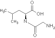 Image of molecular structure representing N-Glycyl-L-leucine