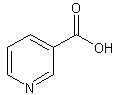 Image of molecular structure representing Nicotinic acid