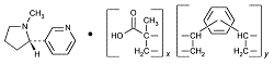 Image of molecular structure representing Nicotine polacrilex