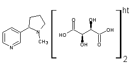 Image of molecular structure representing Nicotine tartrate