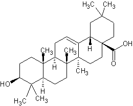 Image of molecular structure representing Oleanolic acid