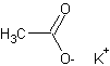Image of molecular structure representing Potassium acetate