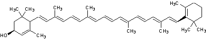 Image of molecular structure representing alpha-Cryptoxanthin