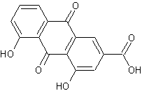 Image of molecular structure representing Rhein
