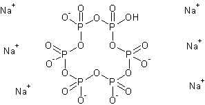 Image de la structure moléculaire représentant Hexamétaphosphate de sodium