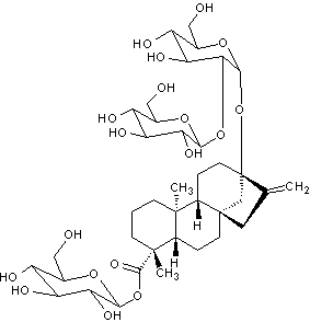 Image de la structure moléculaire représentant Stévioside