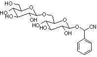 Image de la structure moléculaire représentant Amygdaline