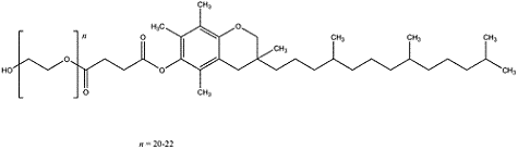 Image of molecular structure representing Tocophersolan