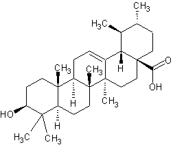 Image of molecular structure representing Ursolic acid