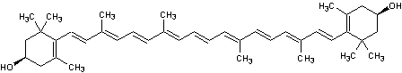 Image de la structure moléculaire représentant Zéaxanthine