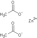Image of molecular structure representing Zinc acetate