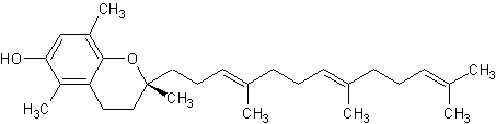 Image of molecular structure representing beta-Tocotrienol