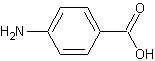 Image of molecular structure representing para-Aminobenzoic acid