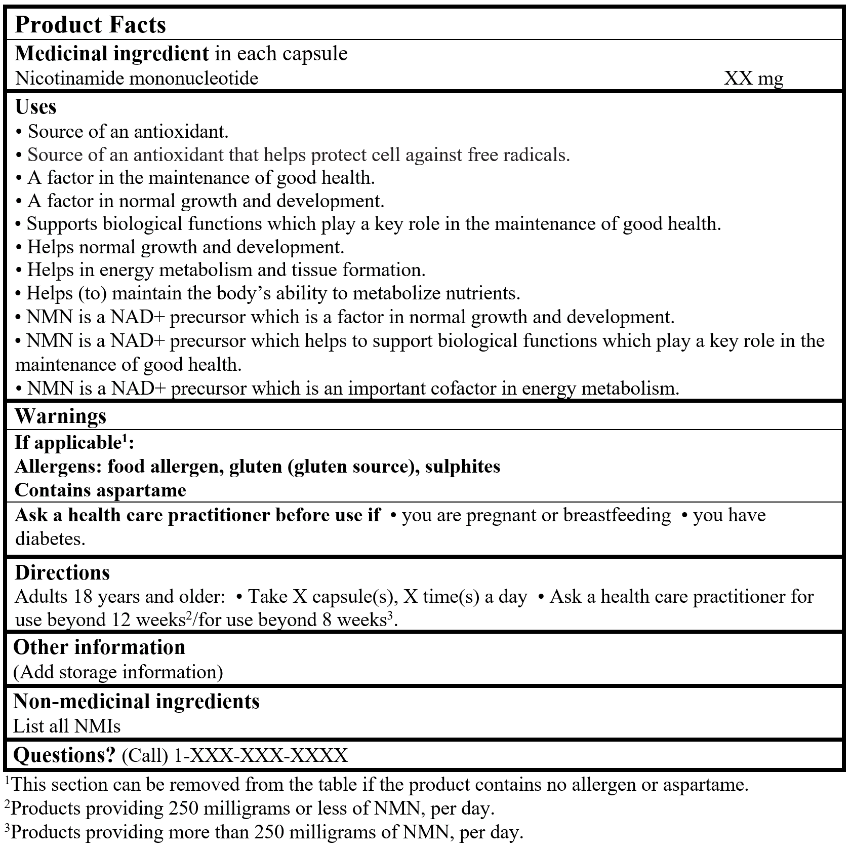 Product Facts Table